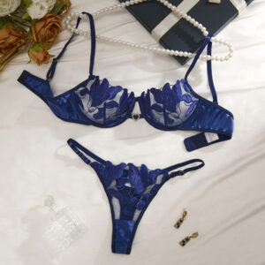 Delicate Floral Embroidered Lingerie Set